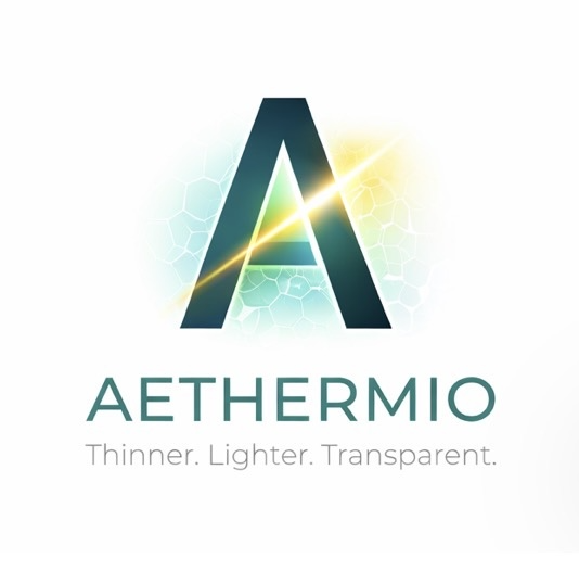 Aethermio company logo + tagline
